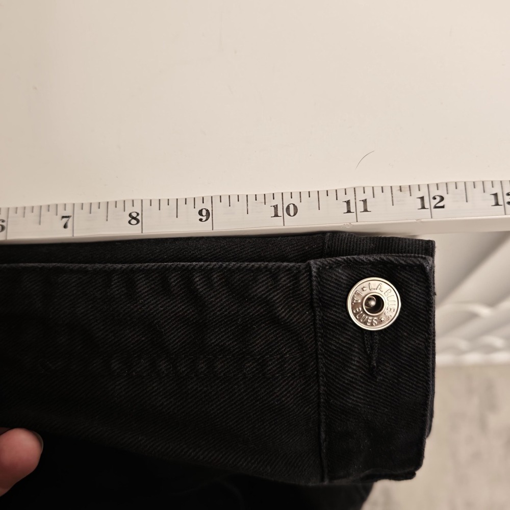 LA Blues‎ Vintage Baggy Black Washed Denim Jeans 18WP 100% Cotton Plus Wide Leg - Picture 7 of 8